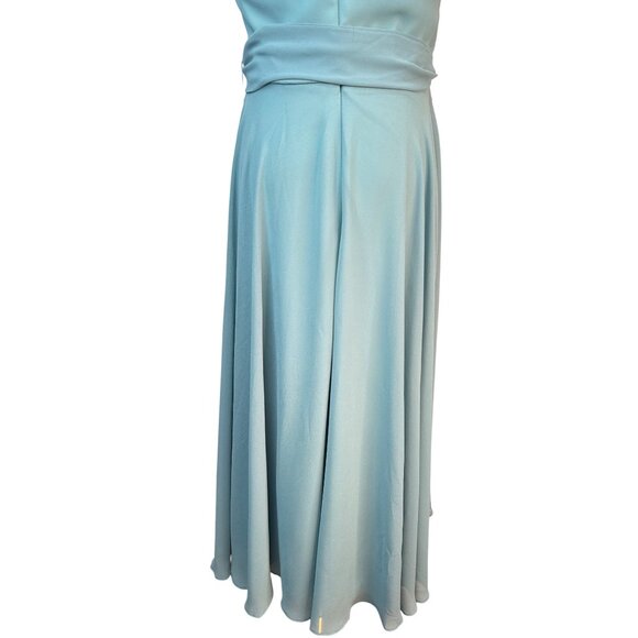 NWT Ever Pretty Large Light Blue Halter Chiffon Midi Dress - Picture 14 of 16